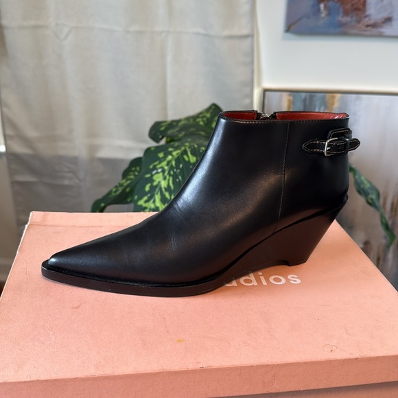 Acne Studios Carrie Wedge Bootie Black size 40 - Picture 7 of 15